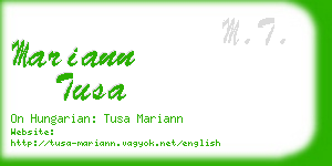 mariann tusa business card